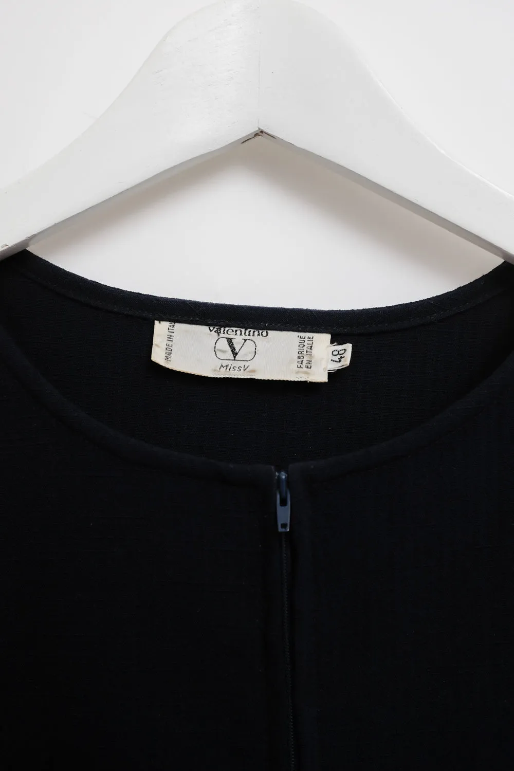 0065_VALENTINO VINTAGE NIGHTBLUE WOOL ZIP BLOUSE