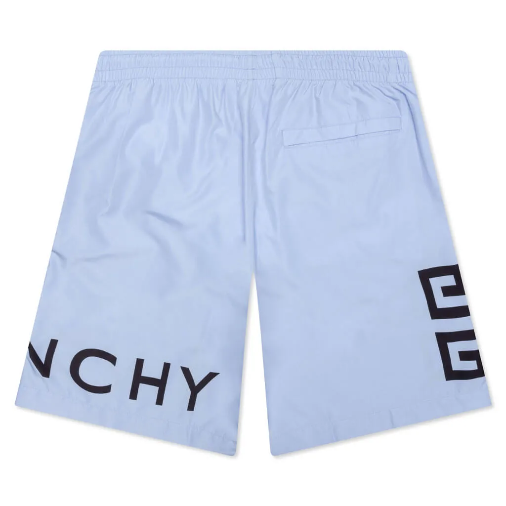 4G Long Swim Shorts - Baby Blue