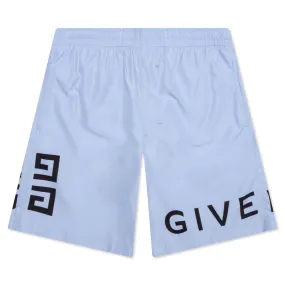 4G Long Swim Shorts - Baby Blue