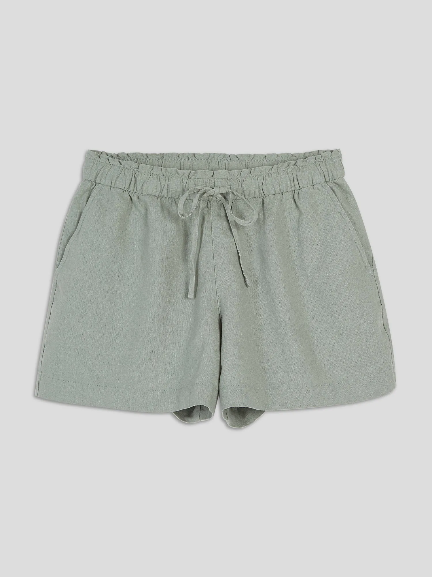 4" Mid Rise Linen Pull-On Shorts