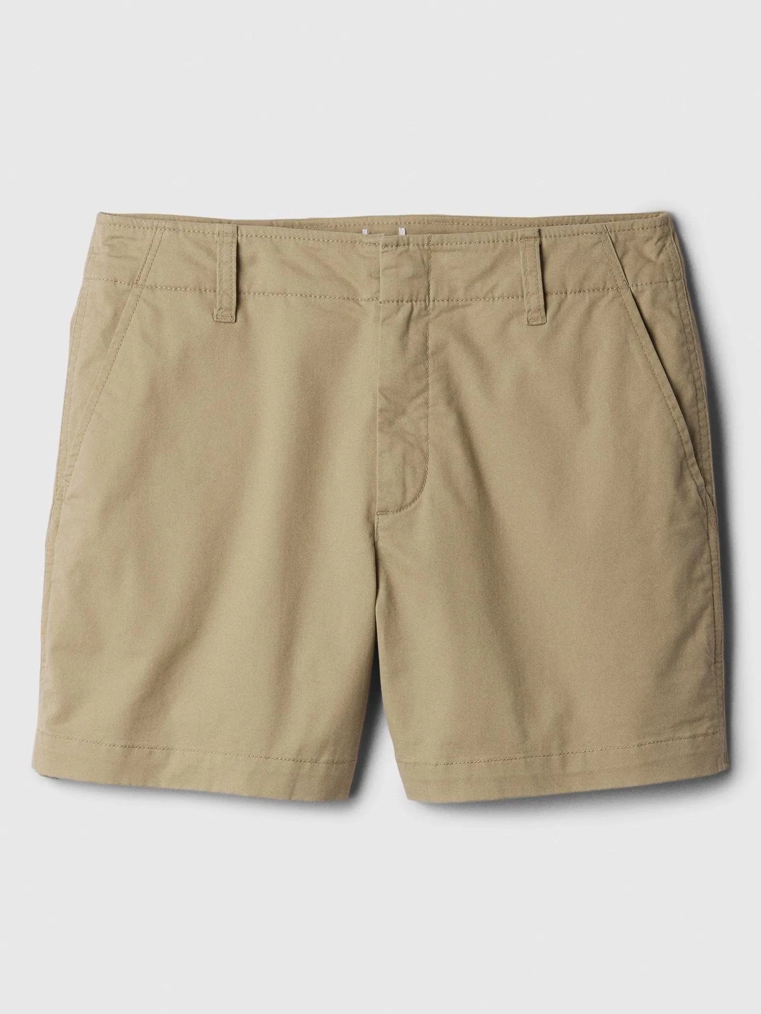 5" Mid Rise Downtown Khaki Shorts