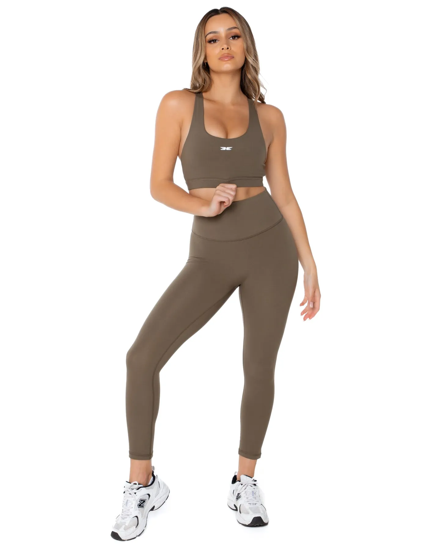 7/8 Aura Scrunch Leggings - Dusty Khaki