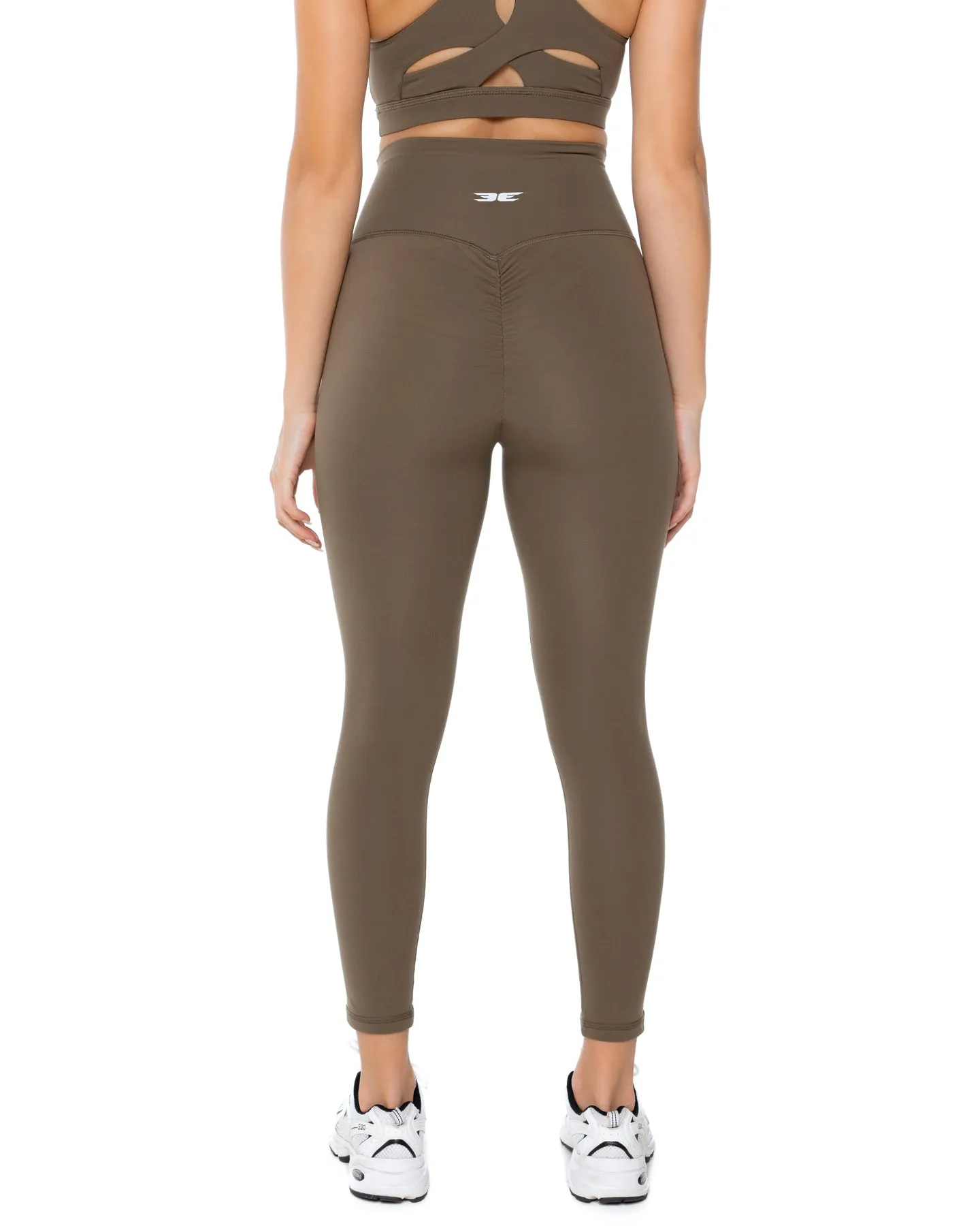 7/8 Aura Scrunch Leggings - Dusty Khaki