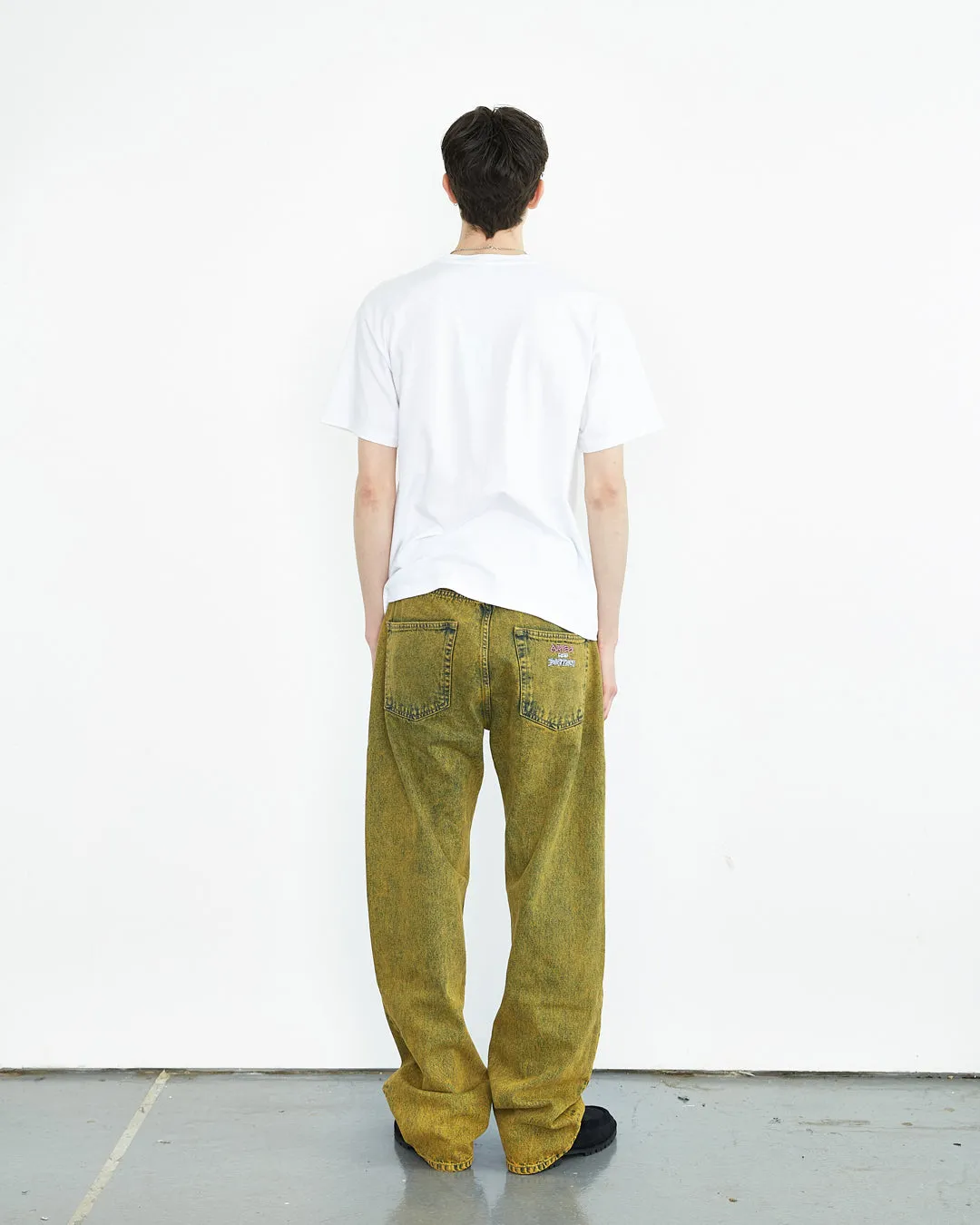 Acid Wash Batten Jean - Gold