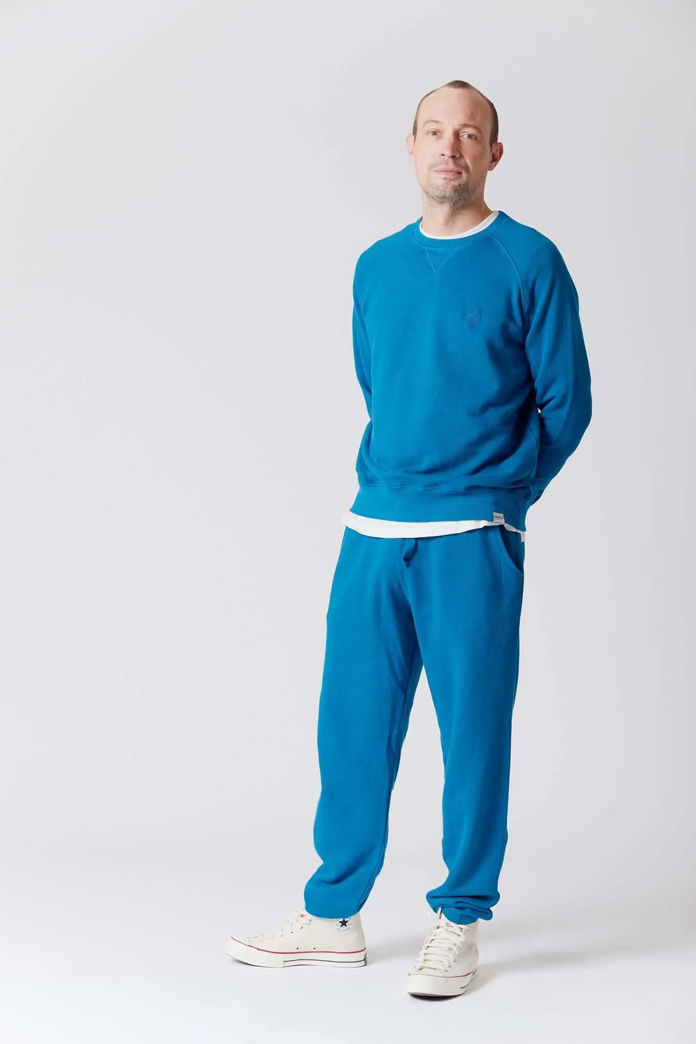 ADAM Organic Cotton Mens Trackpant Teal Blue