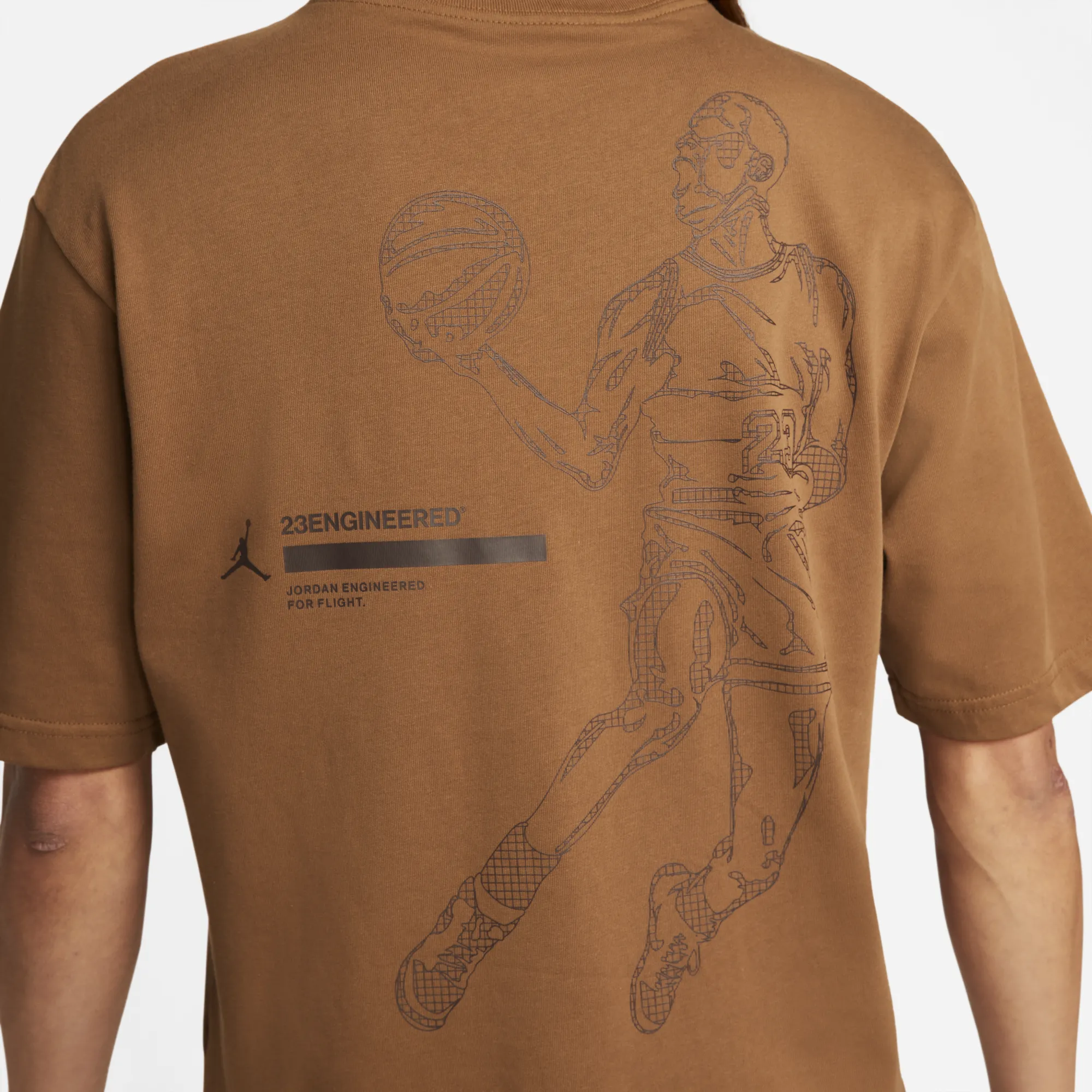 Air Jordan Mens 23 Engineered T-Shirt 'Pecan/Brown''