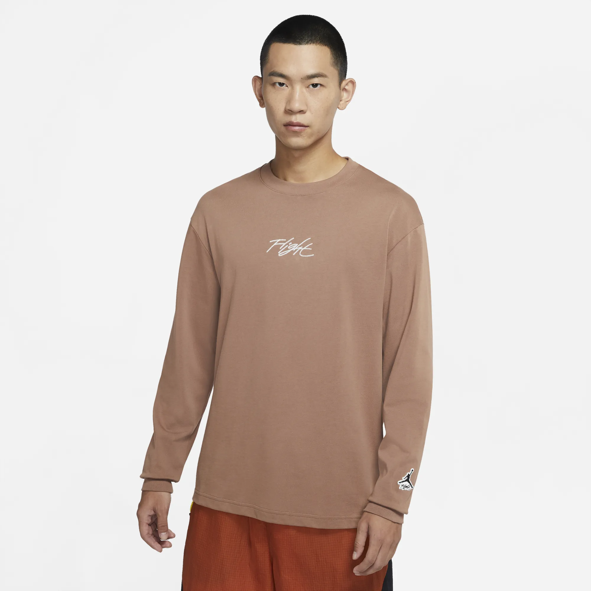 Air Jordan Mens Long Sleeve Tshirt 'Archaeo Brown'