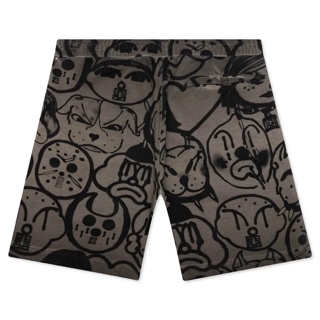 All Over Family Boxing Fit Shorts - Khaki