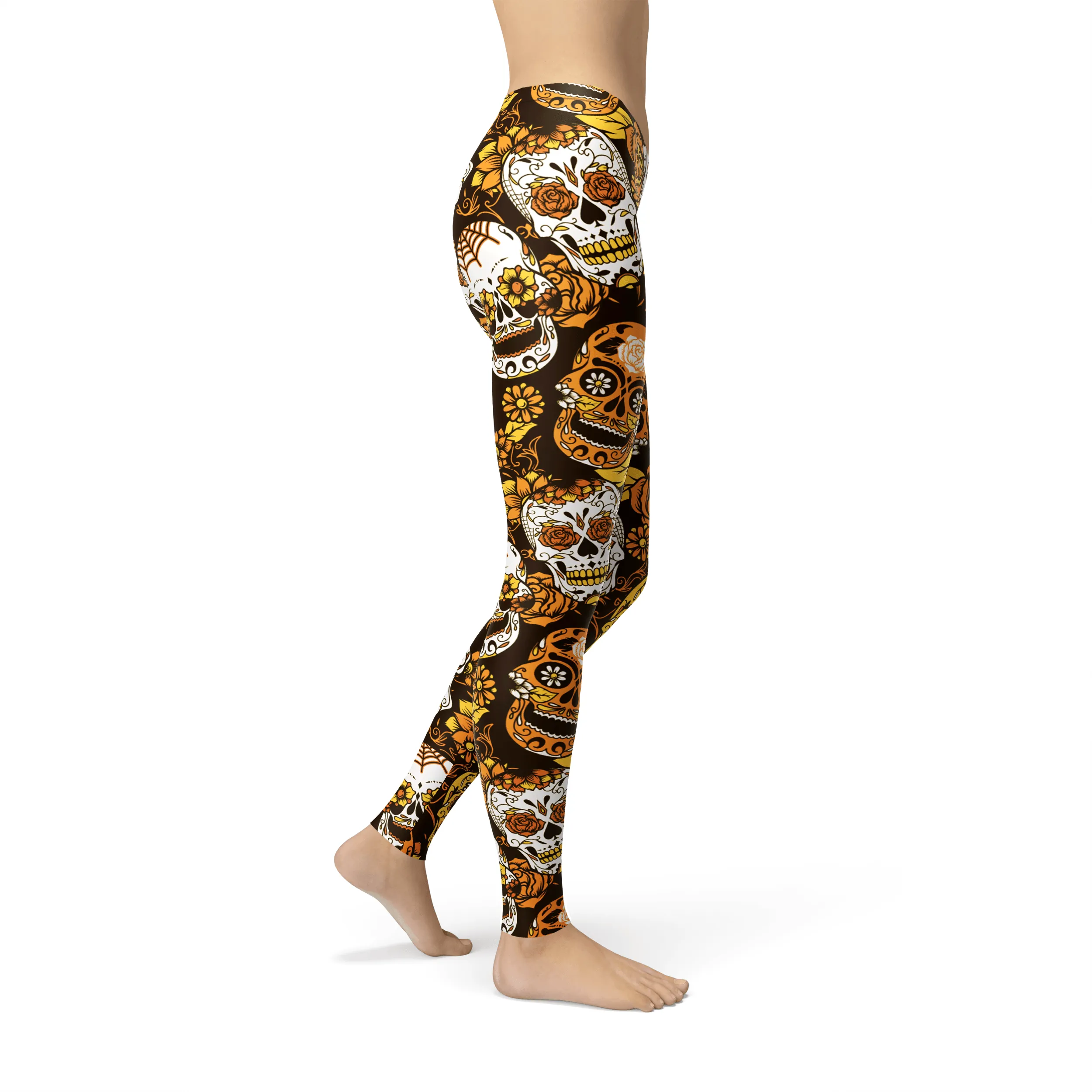 Avery Orange Sugar Skulls Leggings