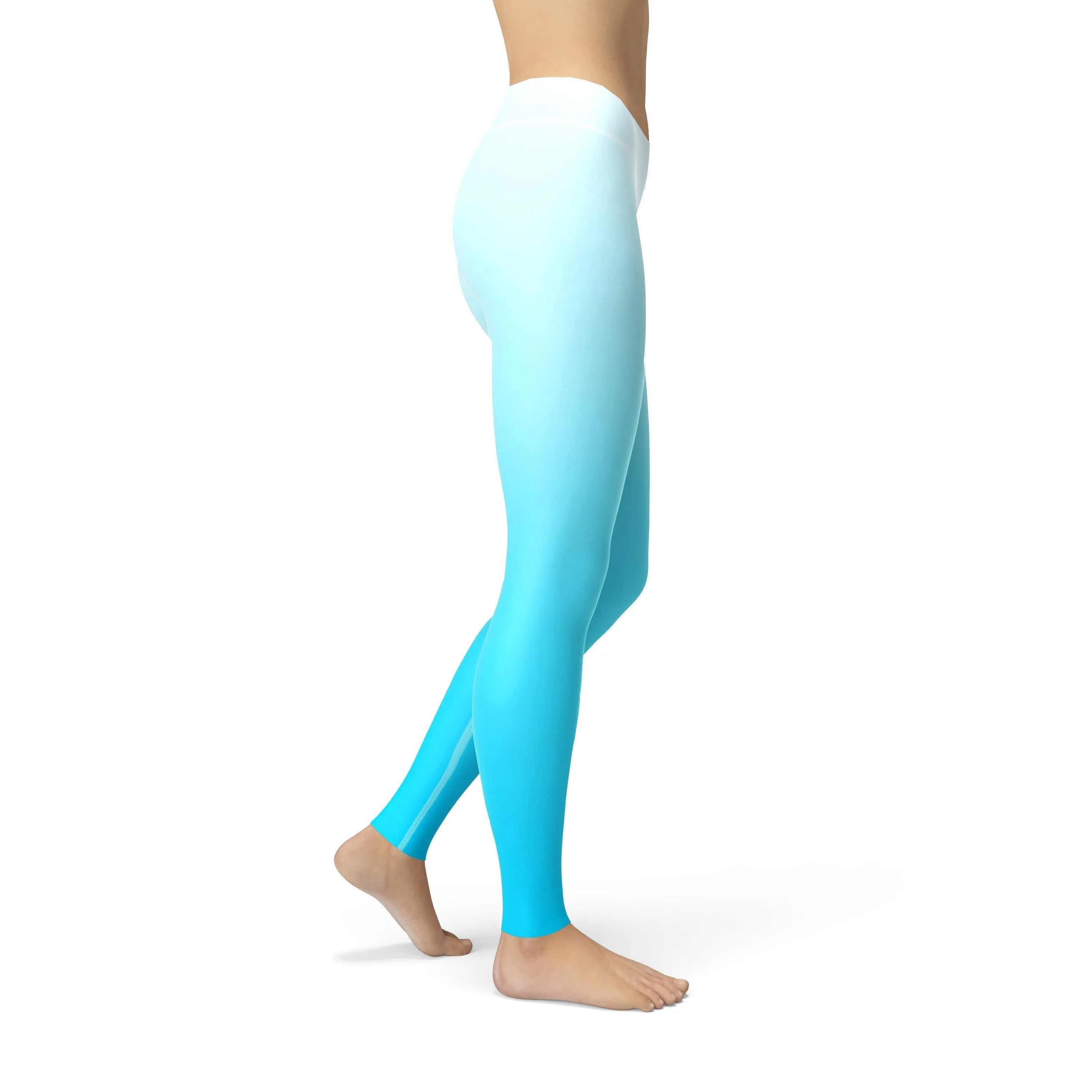 Avery White Blue Ombre Leggings