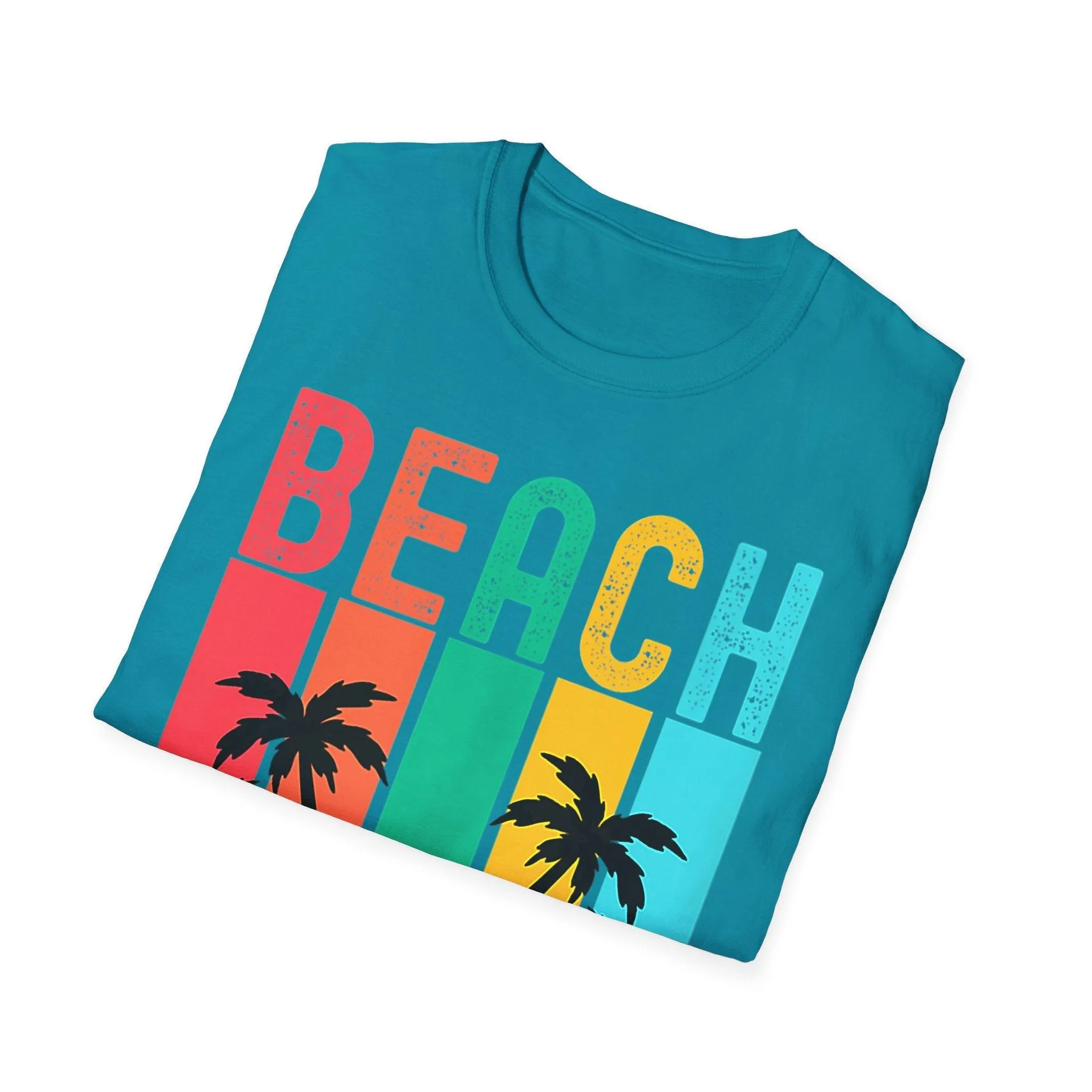 Beach Vibes Retro Vintage Sunset Palm Trees Summer Tank Top T-shirt