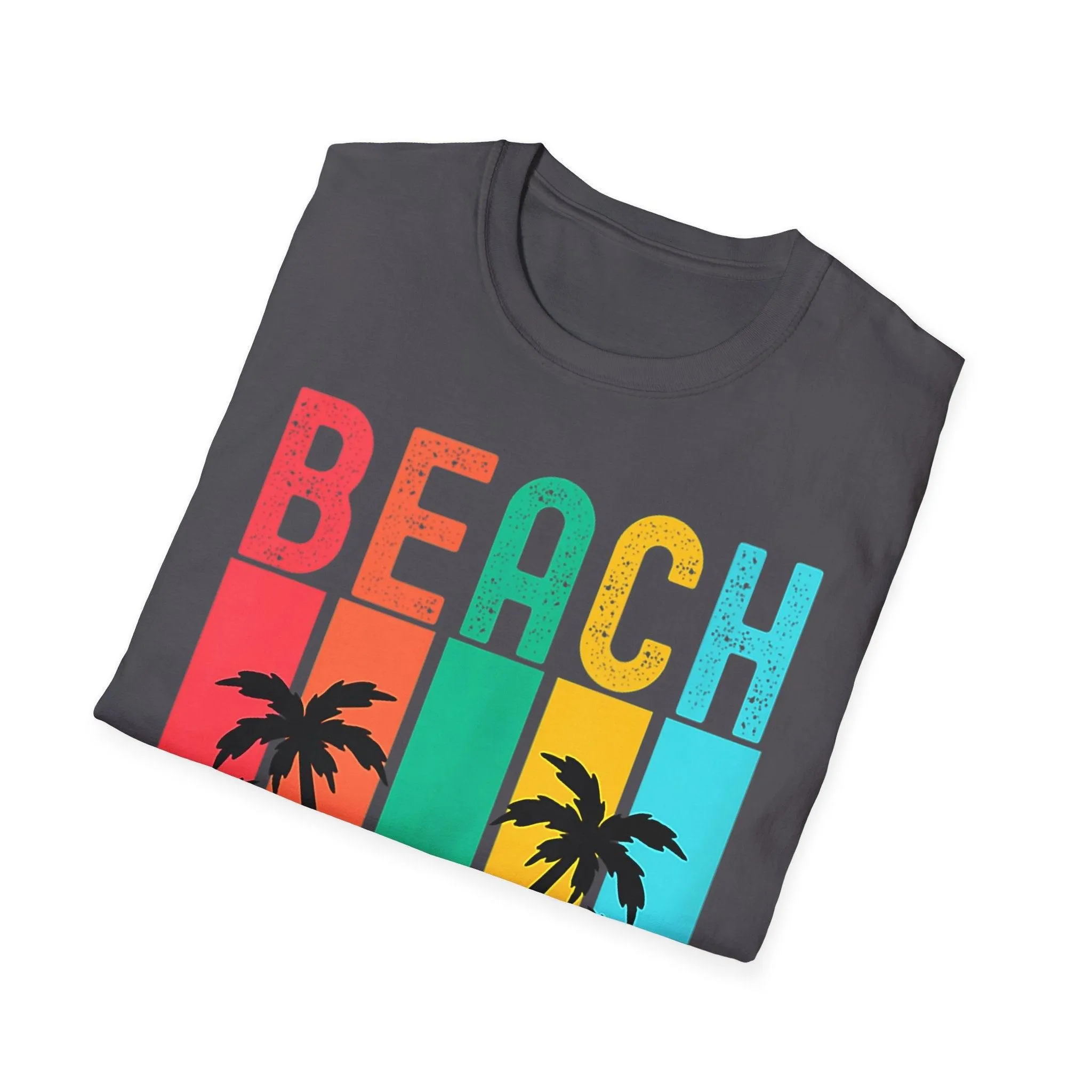 Beach Vibes Retro Vintage Sunset Palm Trees Summer Tank Top T-shirt