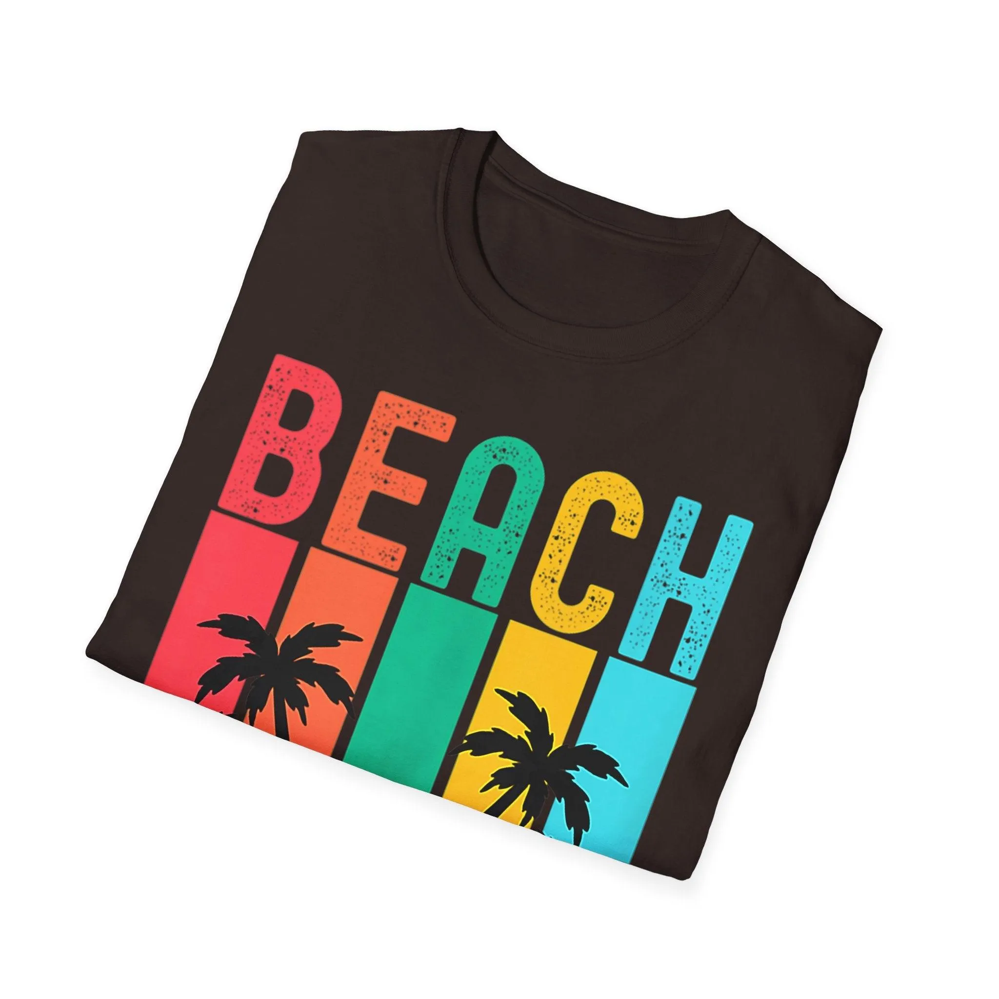 Beach Vibes Retro Vintage Sunset Palm Trees Summer Tank Top T-shirt