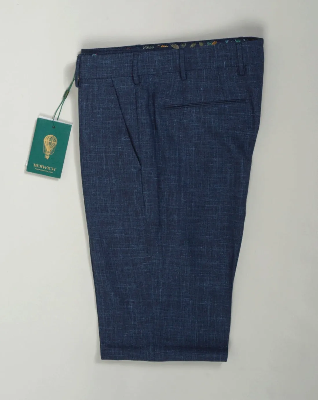 Berwich Morello Loro Piana Summertime Trousers / Blue