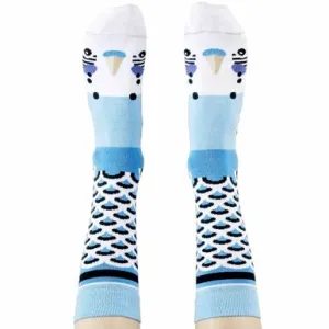 Blue Budgie Crew Socks