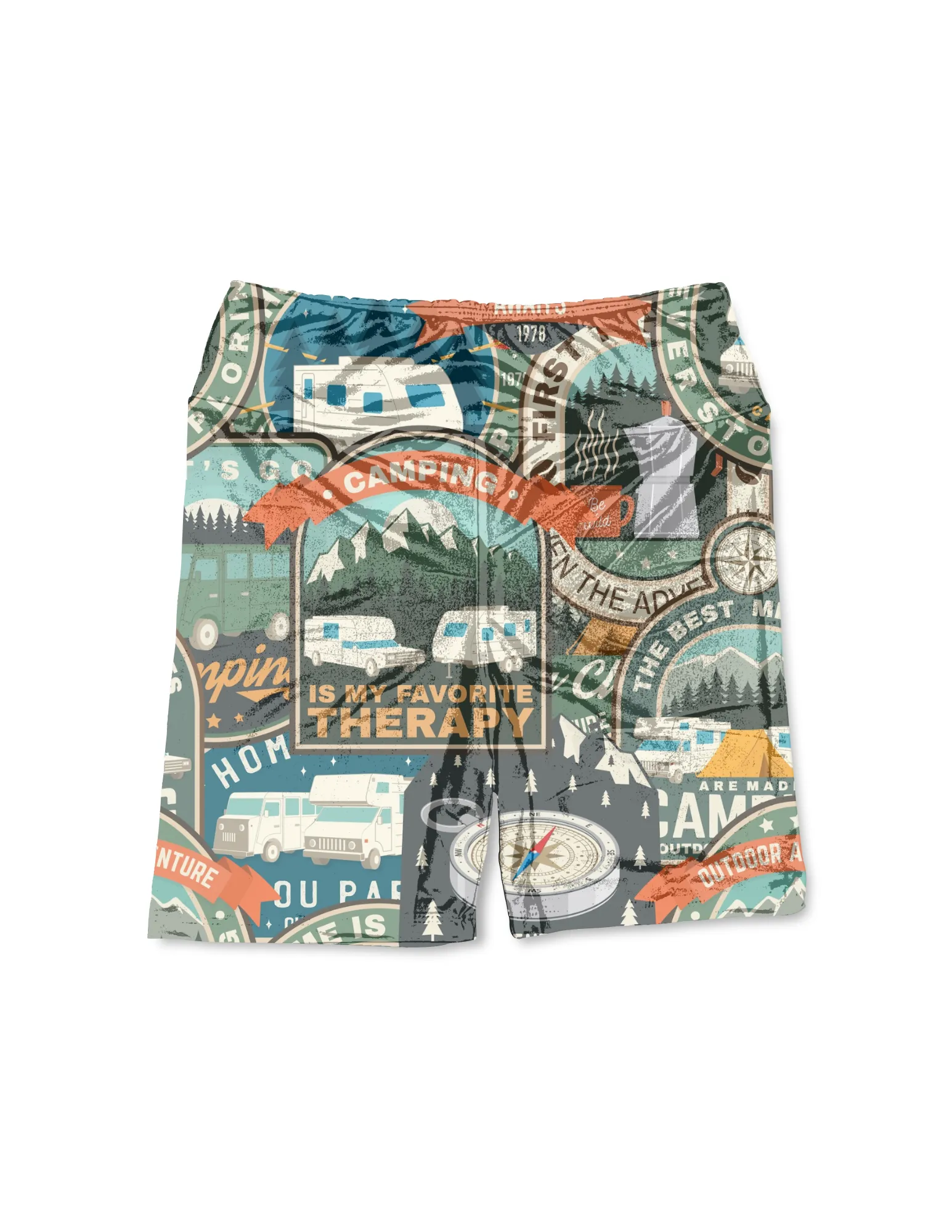 Camp Life in Biker-Slip Shorts 6"