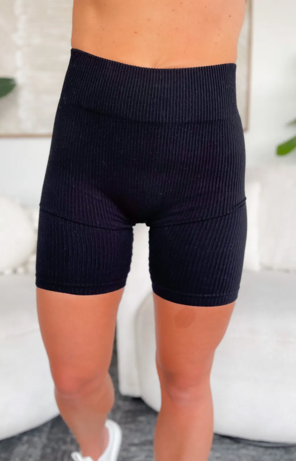 Caroline Ribbed Biker Shorts