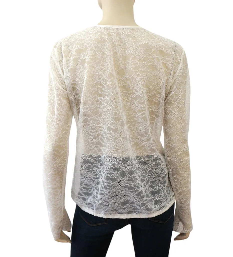 Chanel Lace Pullover Blouse - Fall 2004 Collection - Size FR 40 US 4/6