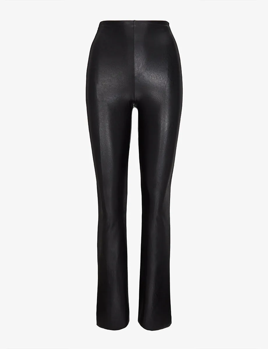 Commando Faux Leather Flared Legging in Black