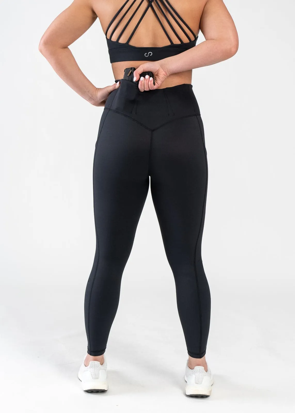 Concealed Carry Leggings With Pockets | Black