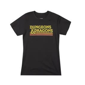 D&D Classic Logo Women's Charcoal Tee