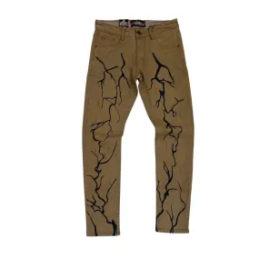 Denimicity Lightning Strike Brown Jeans