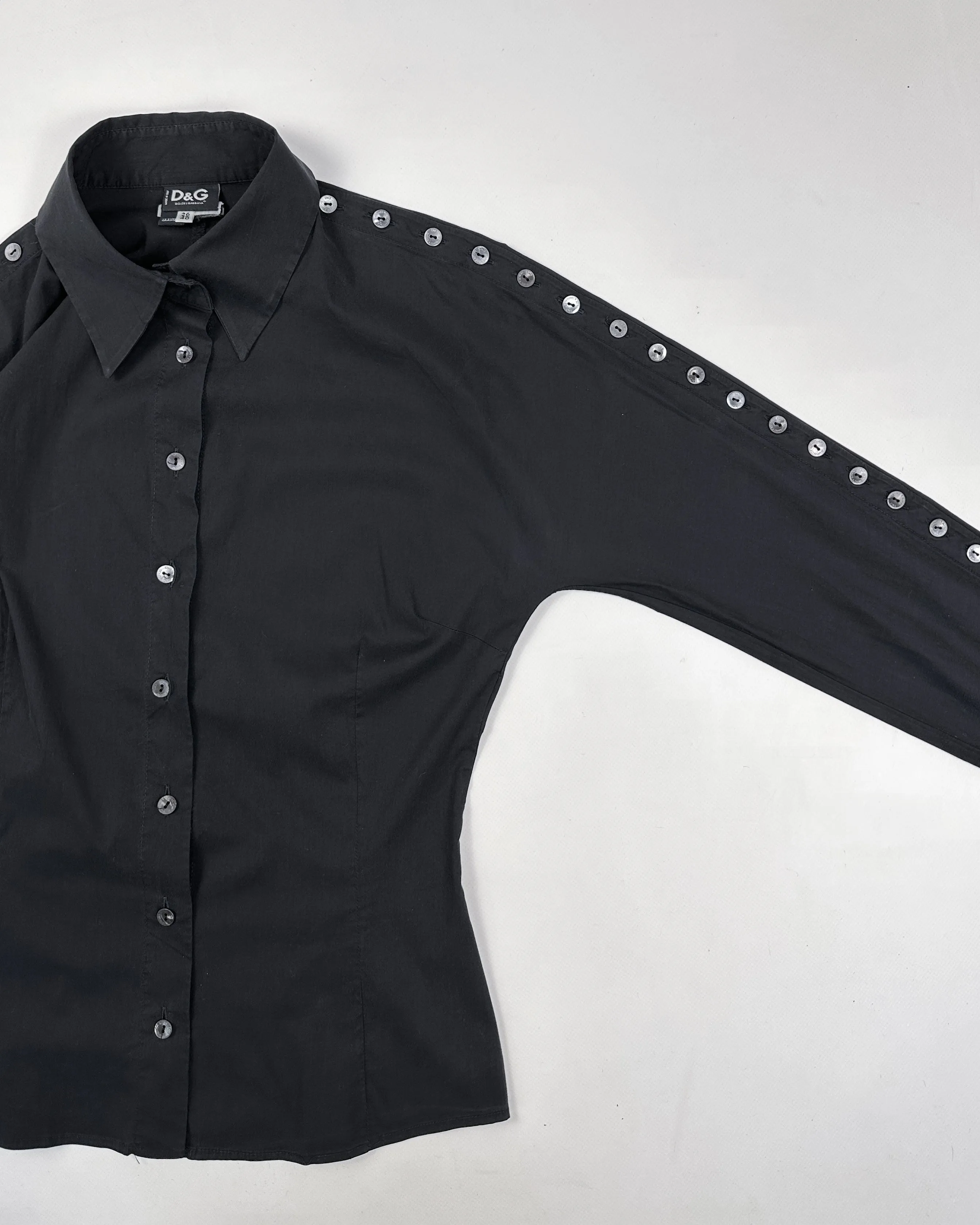 Dolce & Gabbana 60 Buttons Black Shirt 2000's