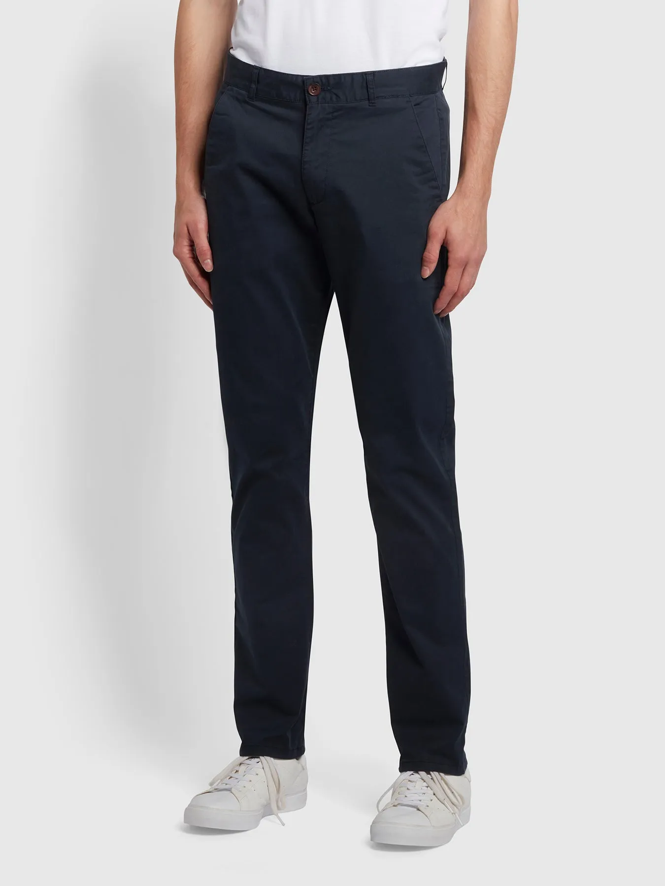 Elm Regular Slim Fit Chinos In True Navy