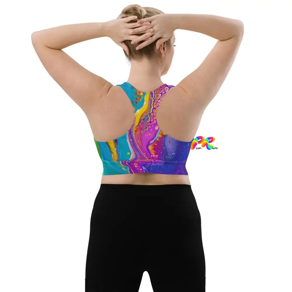 Fluid Palette Festival Longline Sports Bra