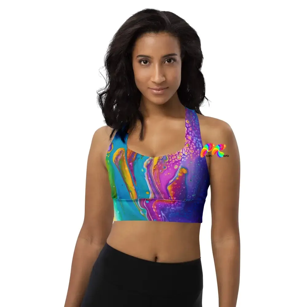 Fluid Palette Festival Longline Sports Bra