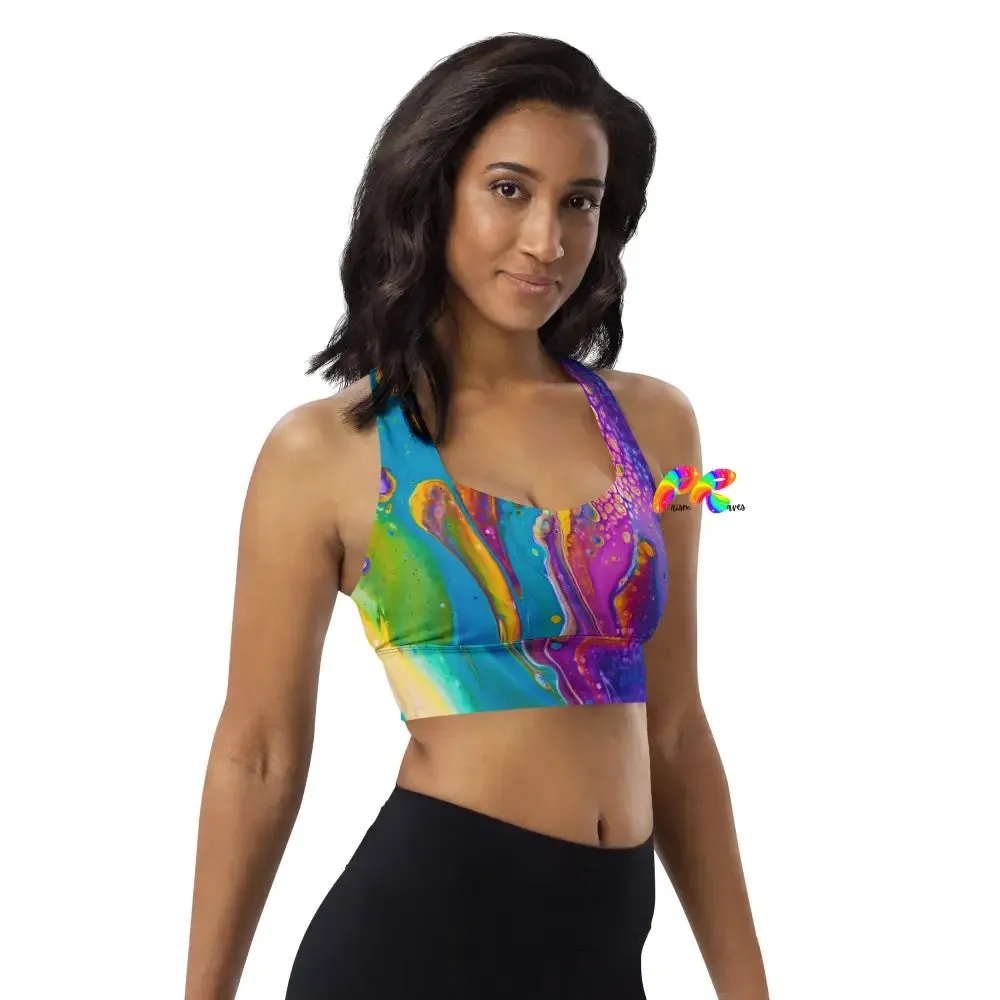 Fluid Palette Festival Longline Sports Bra