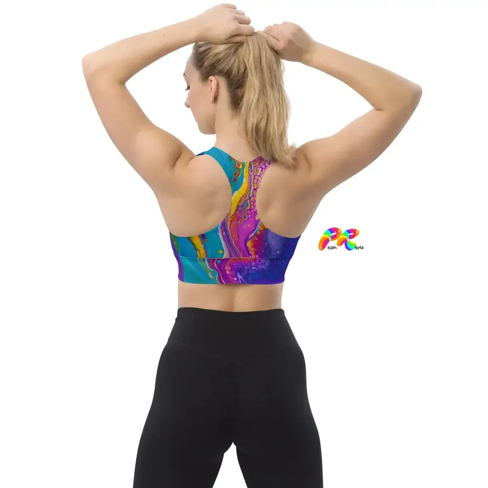 Fluid Palette Festival Longline Sports Bra