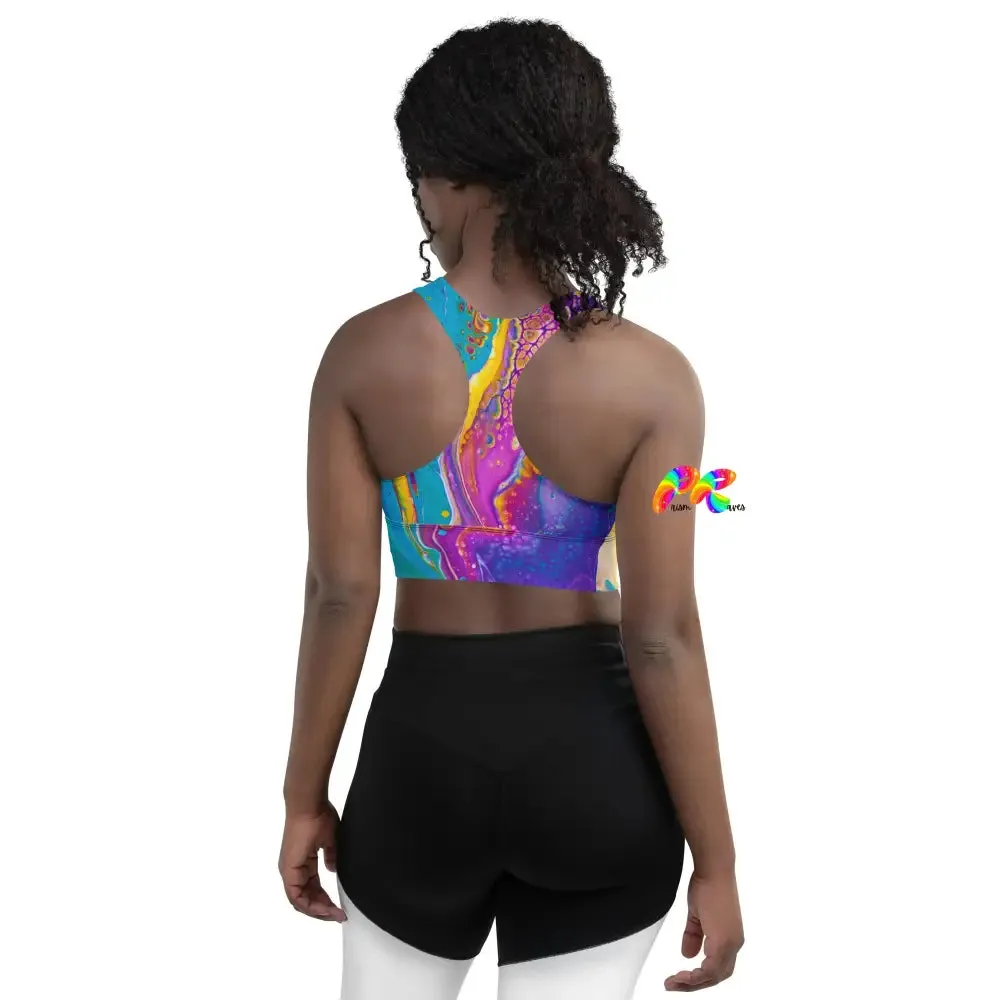 Fluid Palette Festival Longline Sports Bra