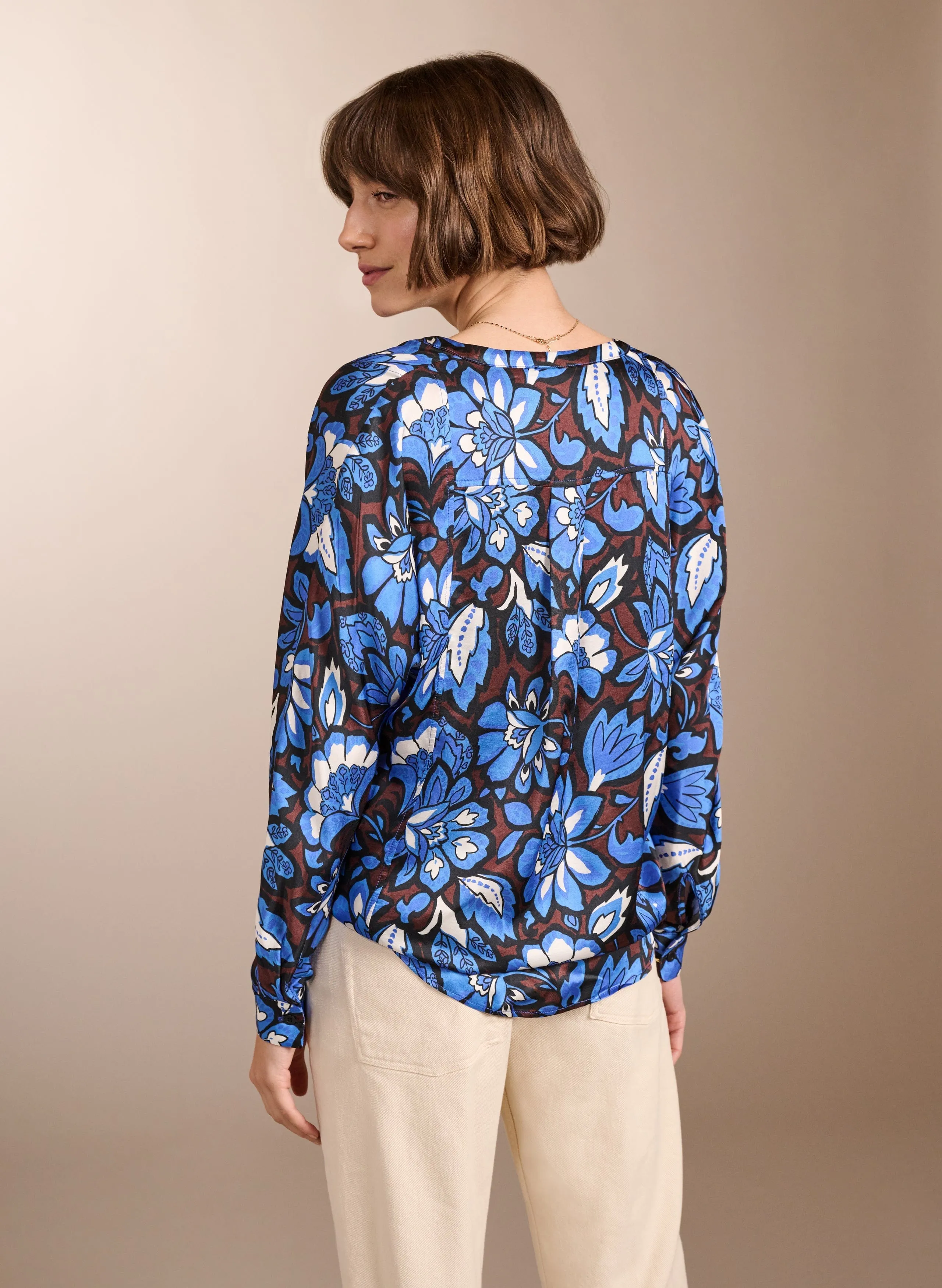 Gloria LENZING ECOVERO RecycledBlouse | Blue Floral Saraca