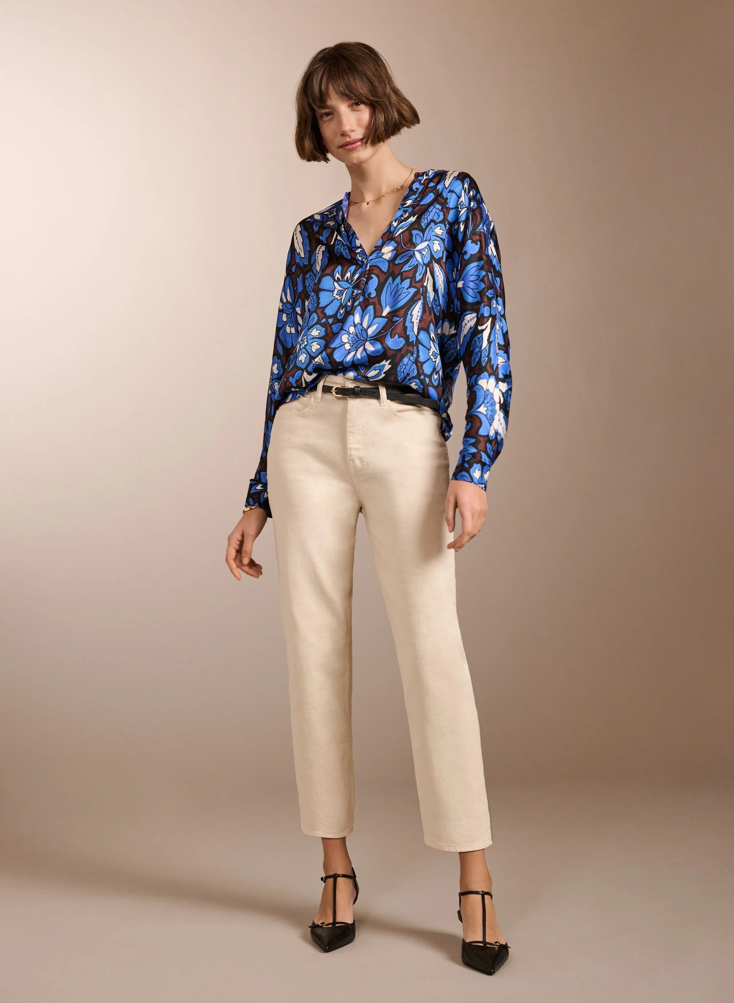 Gloria LENZING ECOVERO RecycledBlouse | Blue Floral Saraca