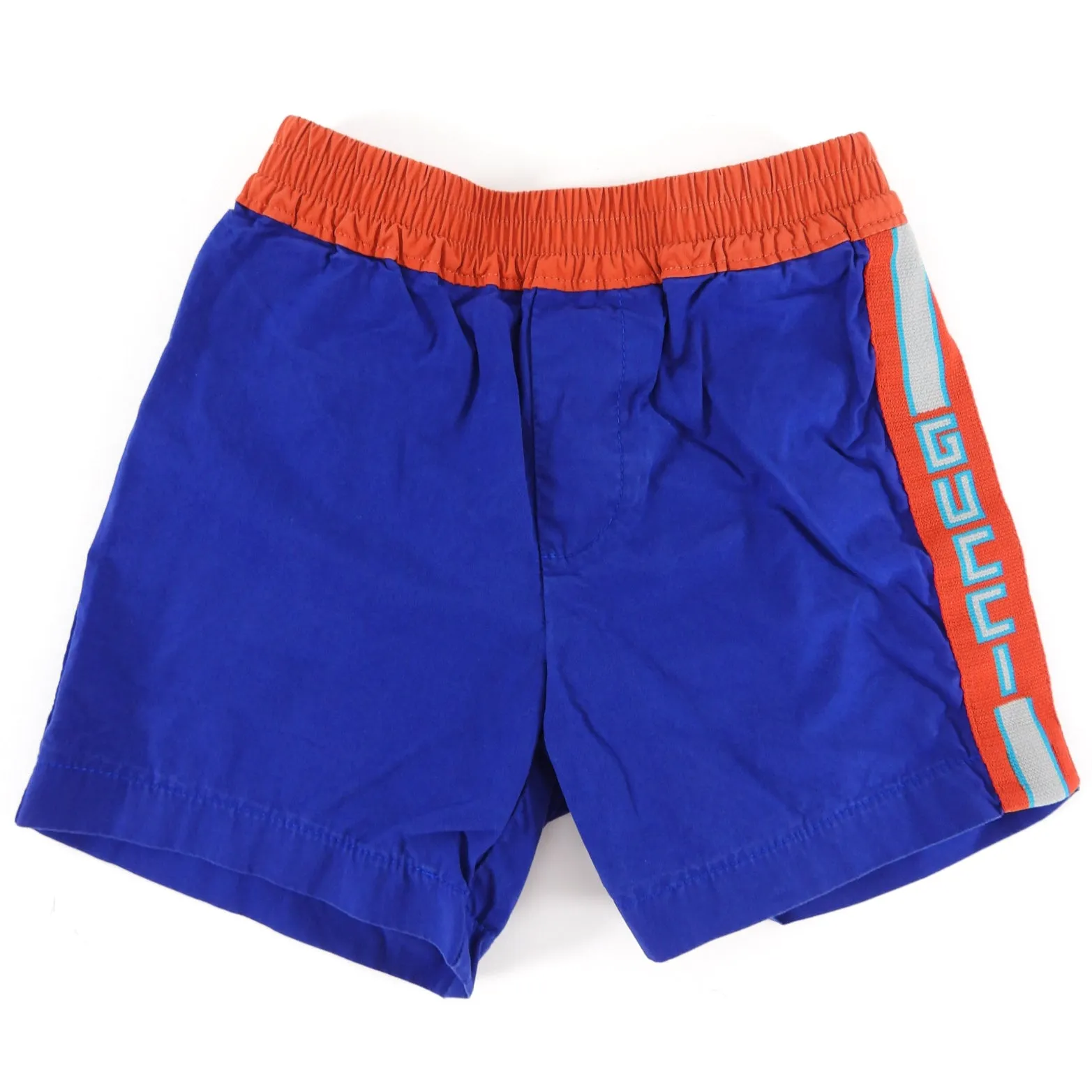 Gucci Baby Blue Red Logo Shorts - 9/12M