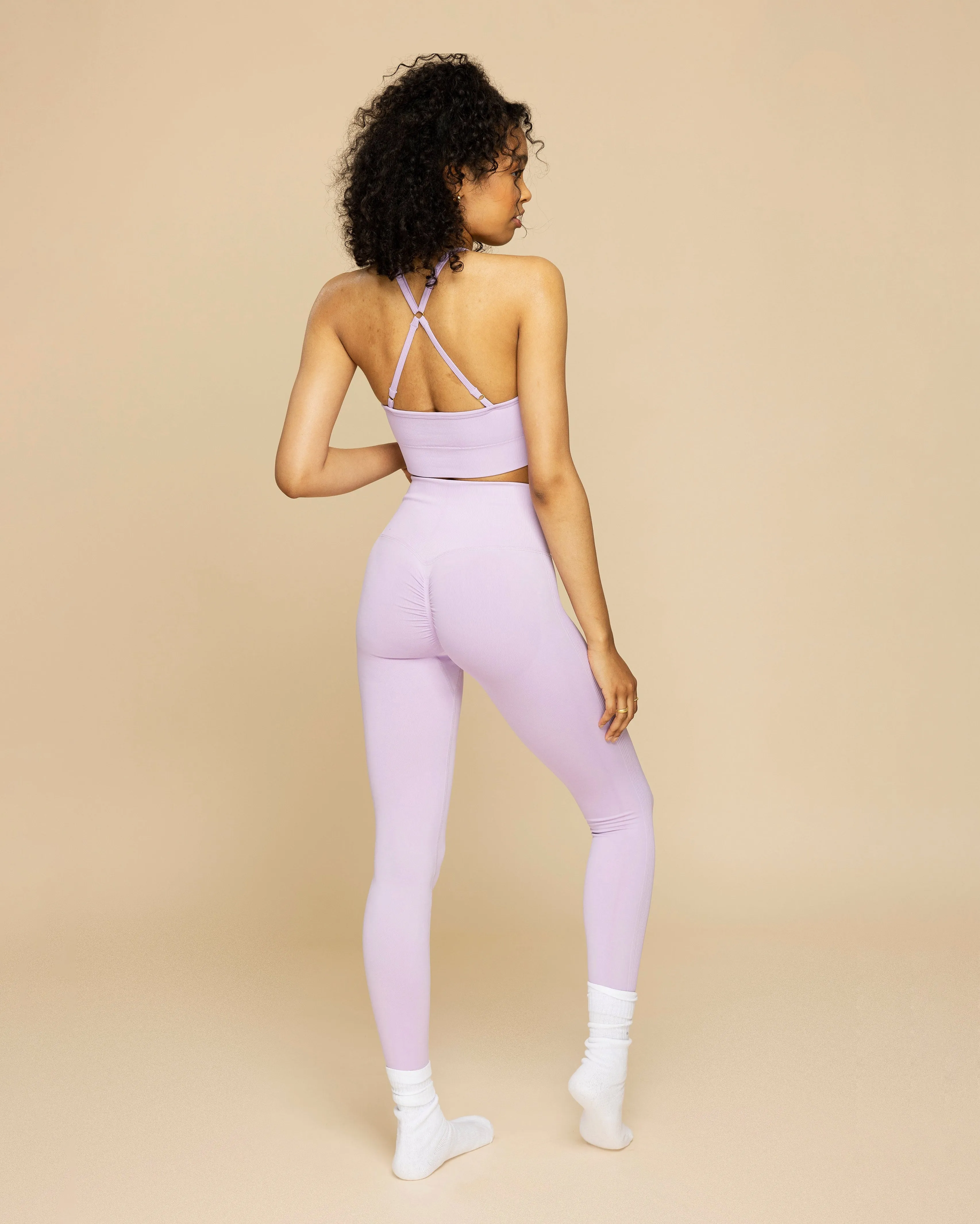 Gym Goddess Gaia Seamless Leggings Lavender