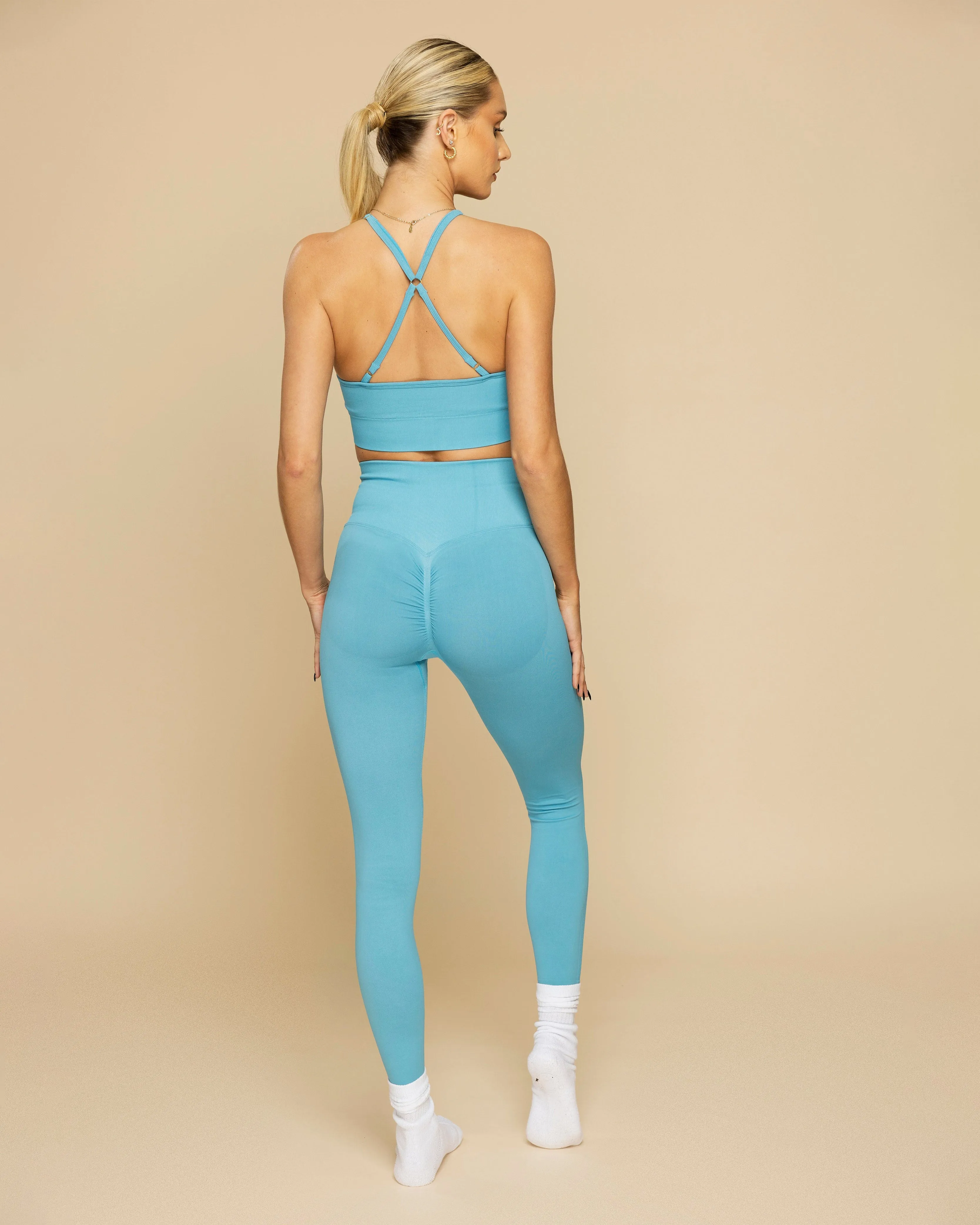 Gym Goddess Gaia Seamless Leggings Maui Blue