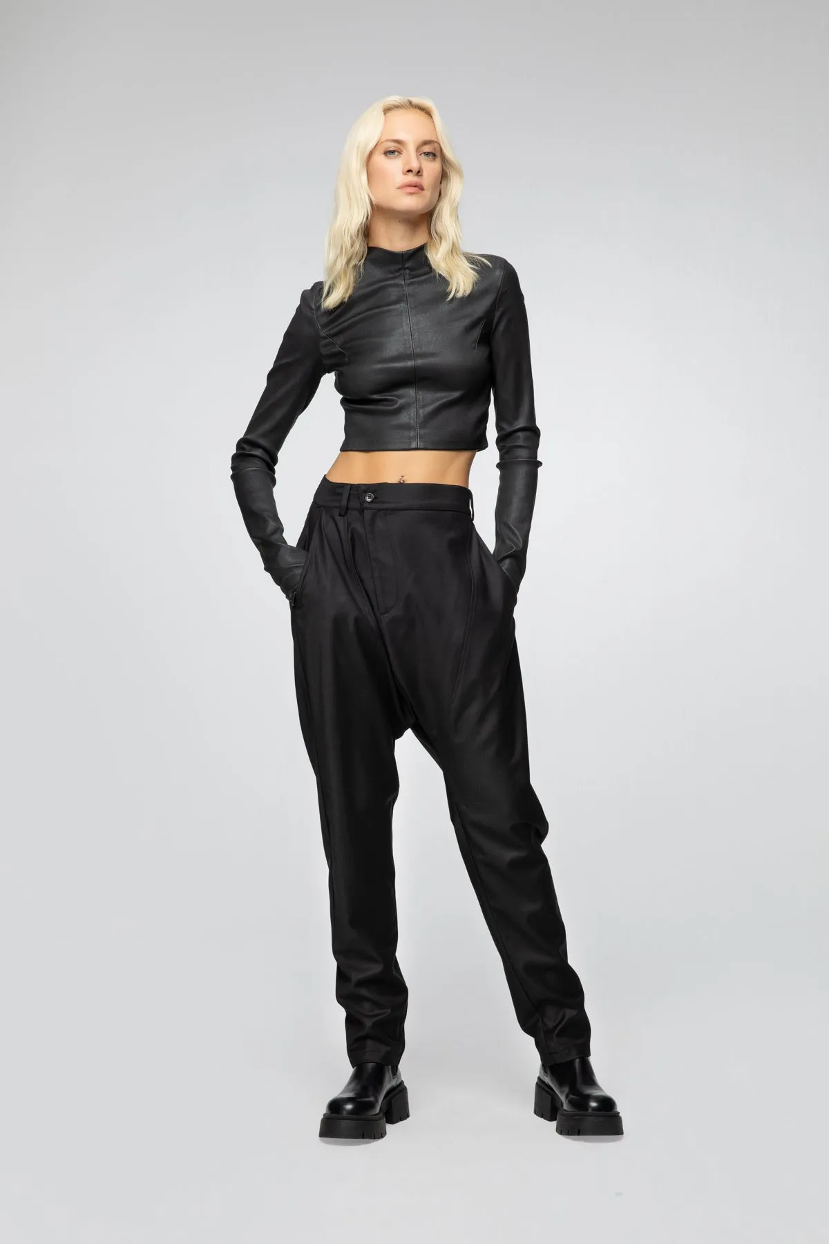 Ionna - Black Wool Pants