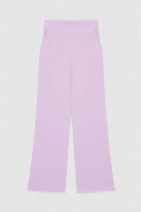 Iris Lilac Sablè crepe palazzo pants