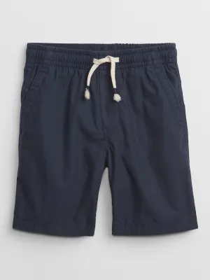 Kids Poplin Pull-On Shorts with Washwell