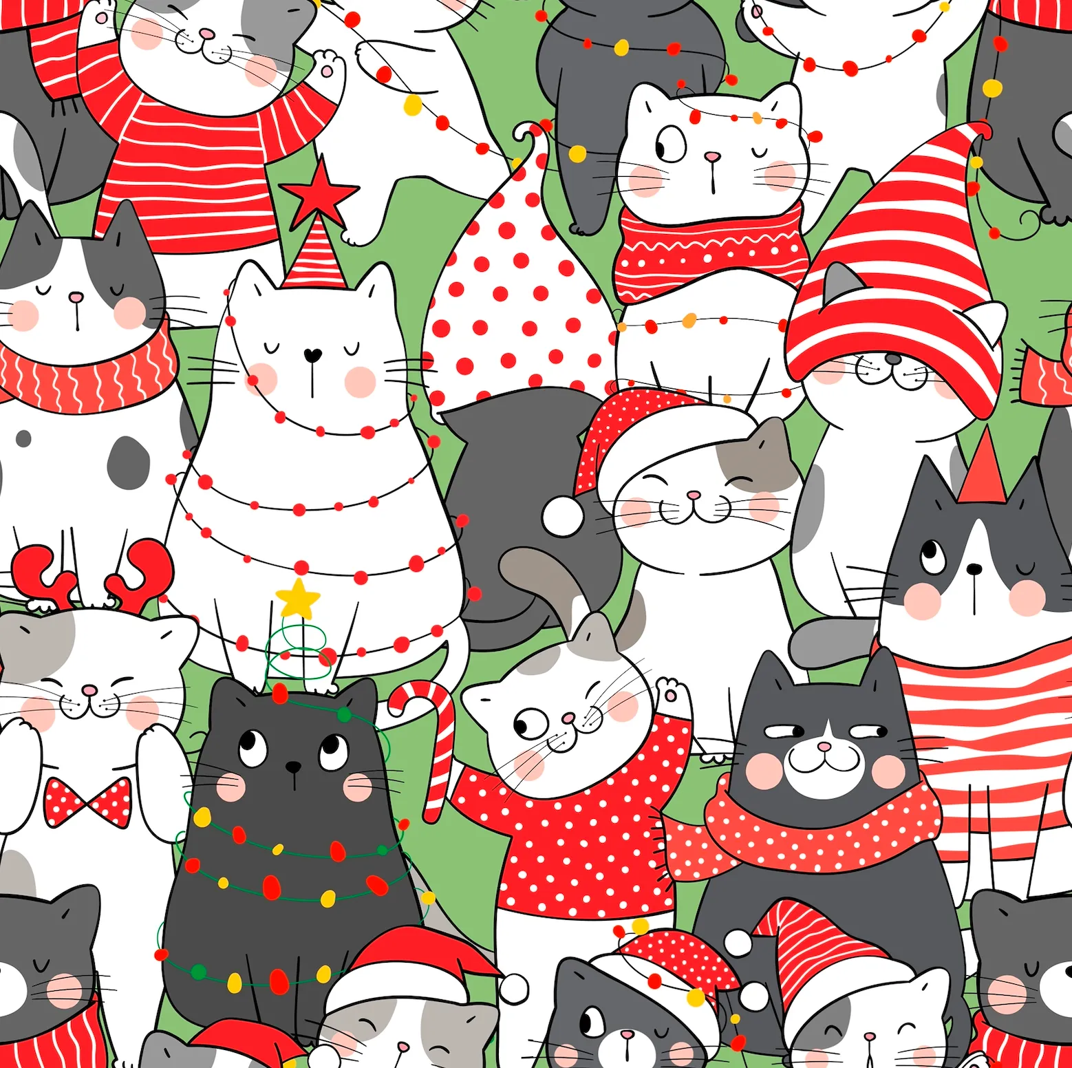 Kitty Christmas in Athleisure Leggings