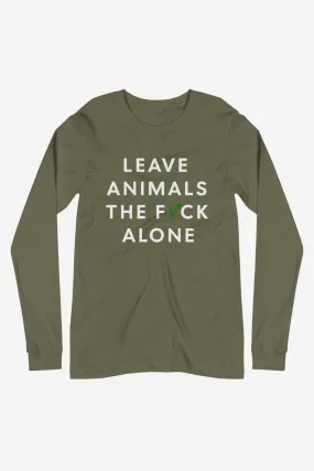 Leave Animals Alone Unisex Long Sleeve Tee