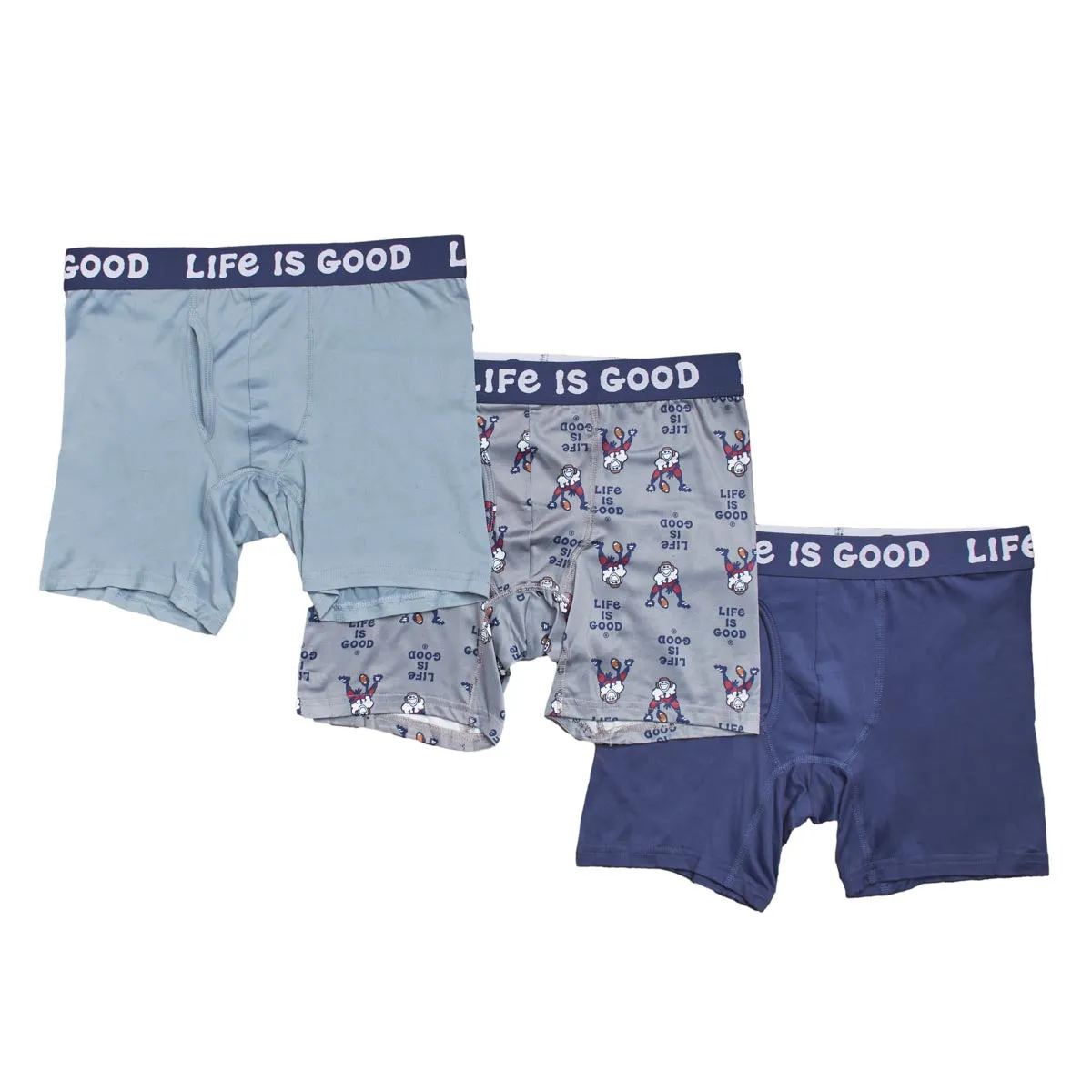 Life is Good Men's 3-Pack Super Soft Boxer Brief