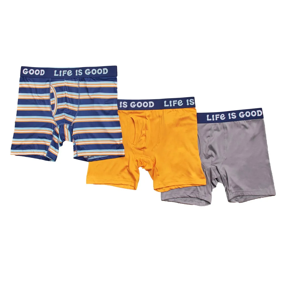 Life is Good Men's 3-Pack Super Soft Boxer Brief