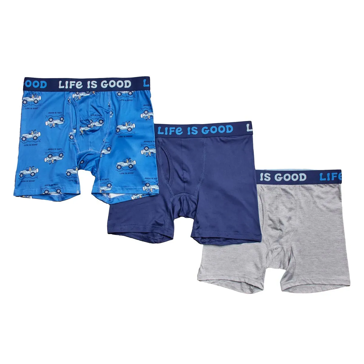 Life is Good Men's 3-Pack Super Soft Boxer Brief