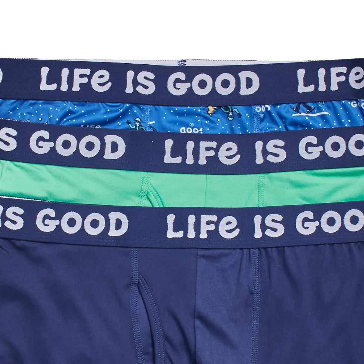 Life is Good Men's 3-Pack Super Soft Boxer Brief