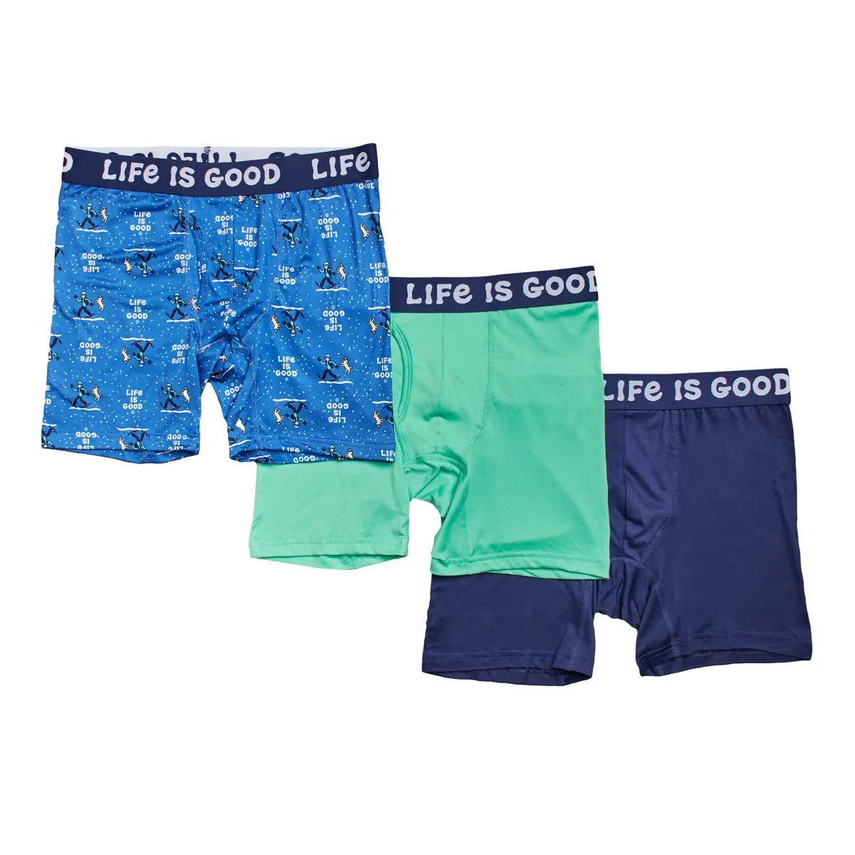 Life is Good Men's 3-Pack Super Soft Boxer Brief