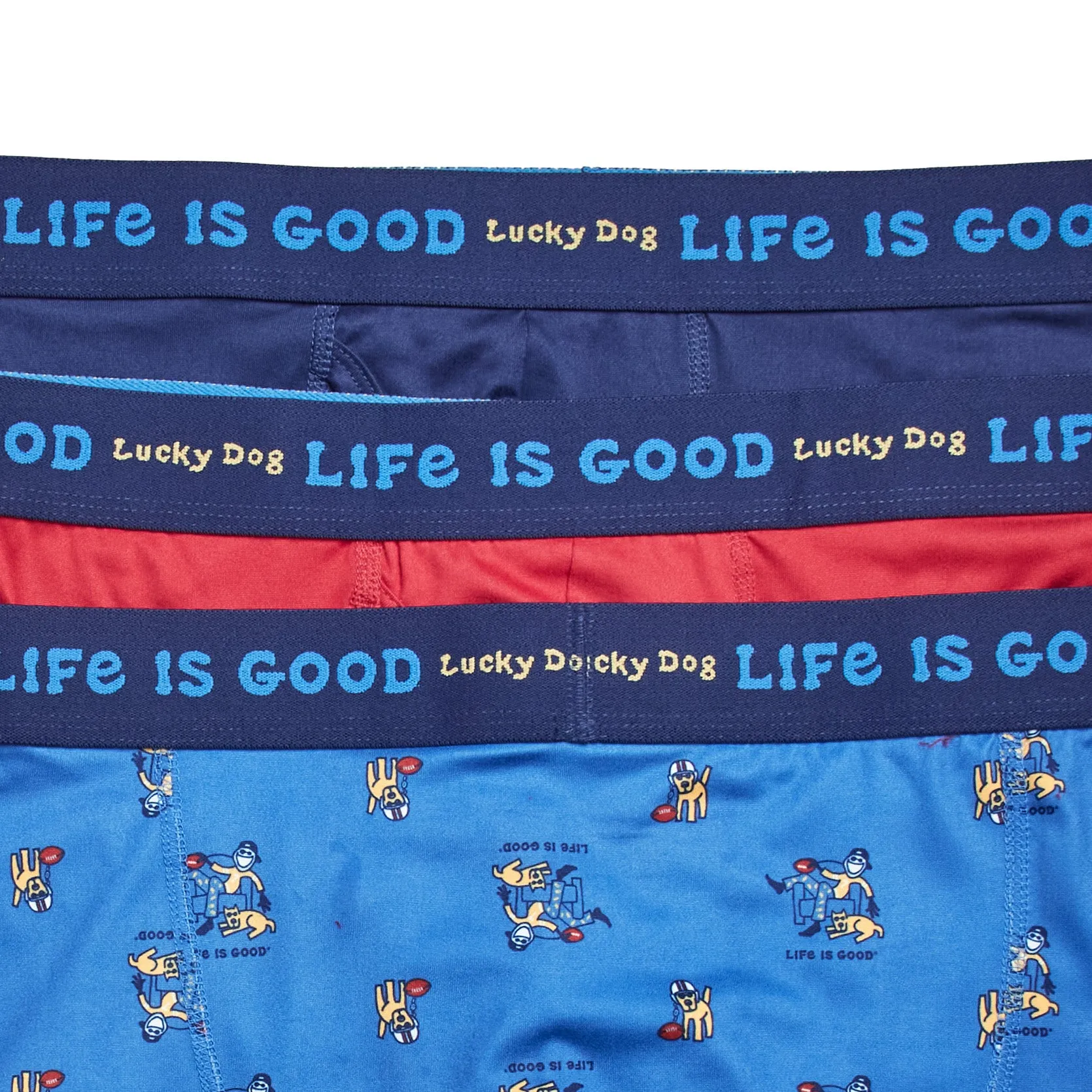 Life is Good Men's 3-Pack Super Soft Boxer Brief