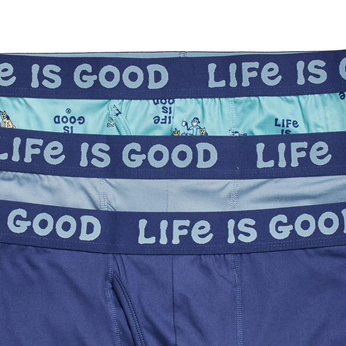 Life is Good Men's 3-Pack Super Soft Boxer Brief